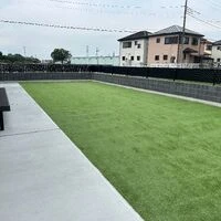 画像1738：前橋市/A様邸/外構工事・人工芝・砂利防草シート・物置設置・ブロック花壇